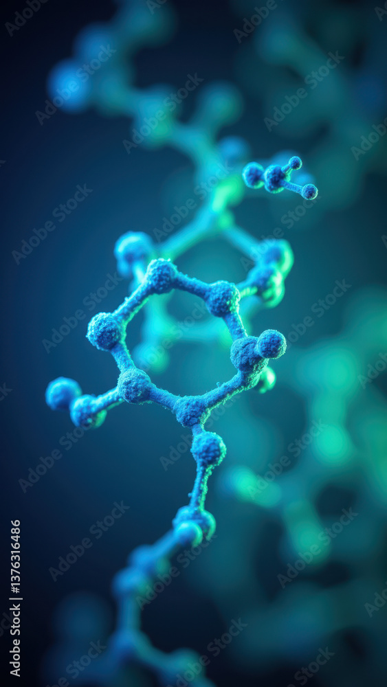Aufkleber a detailed image of a molecule structure with a focus on glp-1.