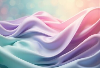 Obraz premium Soft, flowing silk fabric in pastel colors creating a dreamy atmosphere