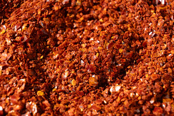 Macro Texture of Ground Chili Pepper