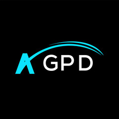 GPD creative minimalist letter logo.	
