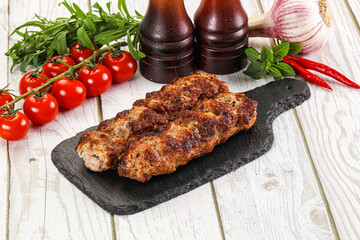 Chicken kebab minced meat and spices