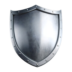 metal shield isolated on white background
