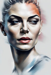 Vibrant Pencil Portrait – Expressive Colors and Soft Details
A delicate and colorful portrait of a woman, drawn with vibrant colored pencils, capturing her emotions in fine, artistic strokes. 