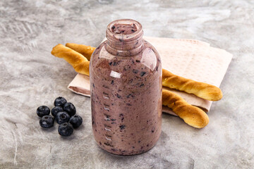 Blueberry milkshake sweet dessert drink