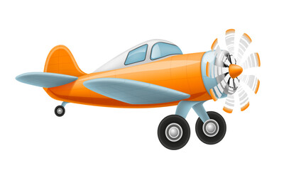retro aircraft vintage airplane old plane vector illustration vector illustration isolated on white background