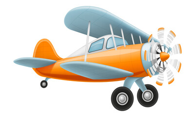 retro aircraft vintage airplane old plane vector illustration vector illustration isolated on white background