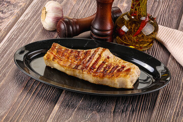 Tasty hot grilled pork loin