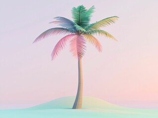 Pastel Palm Tree