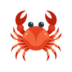 red crab on white background