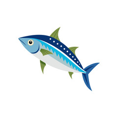 Obraz premium mackerel vector illustration design on white background