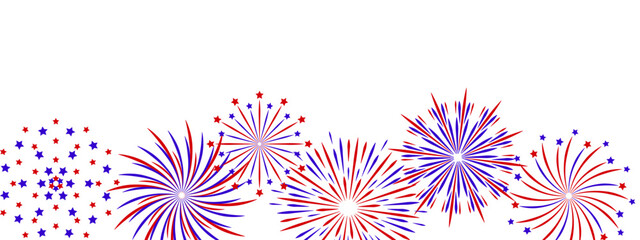 Fireworks Border for Independence Day Design