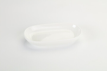 White ceramic empty bowl dishware