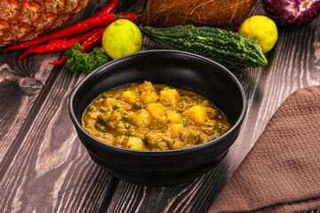 Aloo masala with green peas
