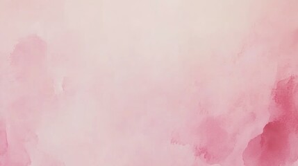 Fototapeta premium An abstract watercolor background with soft pink hues blending from deep to light pink, featuring irregular watercolor edges