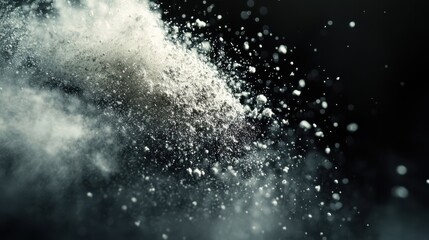 Protein Powder Dust Floating in Air