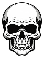 Fototapeta premium PNG Skull white black creativity.