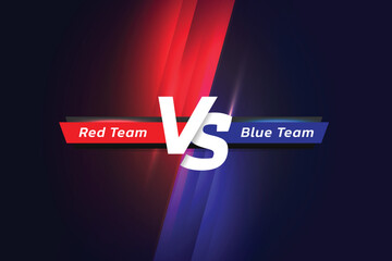 Versus background design. Two tone illustration. Battle banner match with vs letters for competition and confrontation.