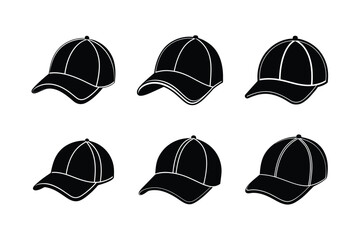 baseball cap vector art silhouette 