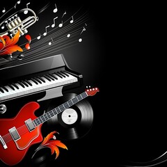 Musical Instruments Background Design.