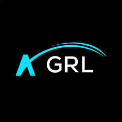 GRL creative minimalist letter logo.	