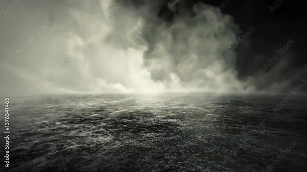 Poster dramatic abstract background with wisps of smoke and mist over dark surface creating mysterious atmo