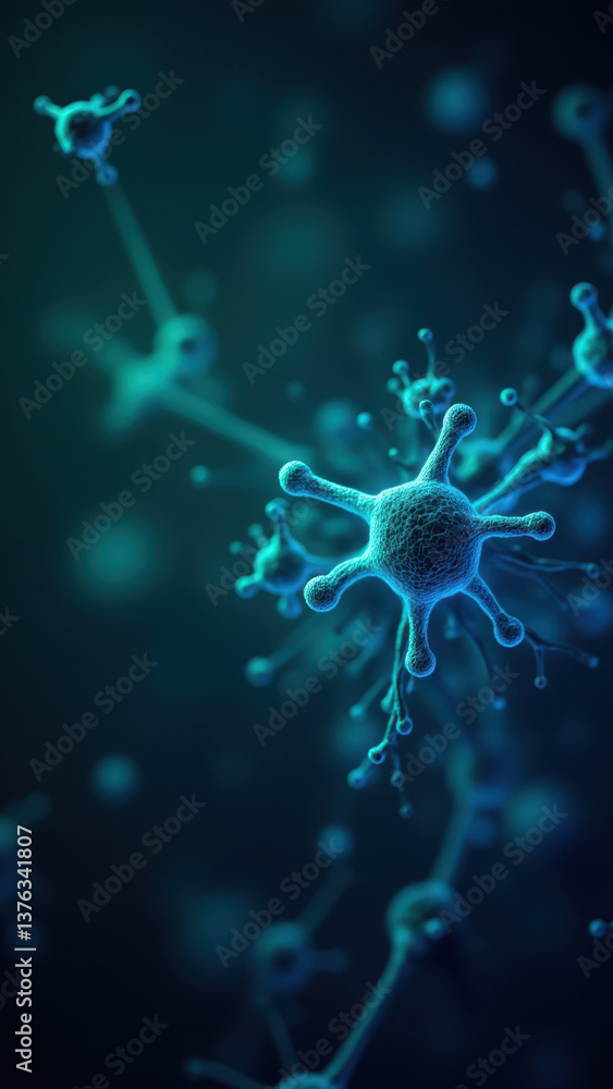 Aufkleber high-resolution rendering of a glp-1 molecule.