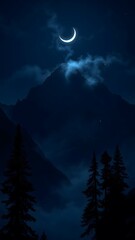 Magical Twilight Over Mountain Landscape