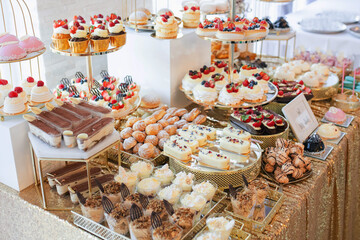 Luxurious Wedding Dessert Table – Indulgent Sweets and High-Calorie Treats