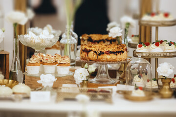 Luxurious Wedding Dessert Table – Indulgent Sweets and High-Calorie Treats