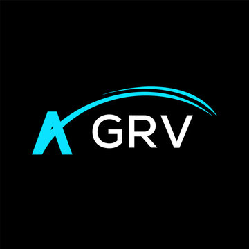 GRV creative minimalist letter logo.	