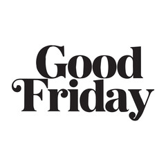 Good Friday typography vector illustration 