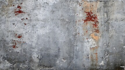Fototapeta premium Old Gray Concrete Wall with Rust Spots Weathered Texture Background Material
