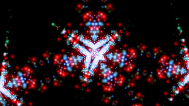 hypnotische drehende Spirale aus rot blau leuchtenden Lichtern &ndash; farbenfrohes Technologie-Design, Meditation, futuristische Energie und modernes visuelles Konzept, Entschleunigung