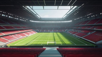 Gorgeous football stadium image with amazing view of the field high resolution picture