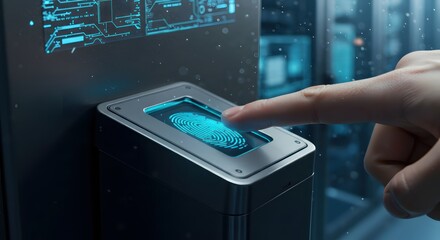 Fingerprint Scan with Server Room Security.