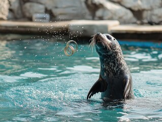 Obraz premium A bird's-eye view of a tropical island surrounded by crystal-clear waters and coral reefs