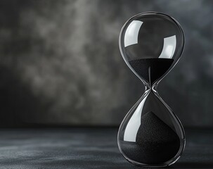 Empty hourglass, time passing