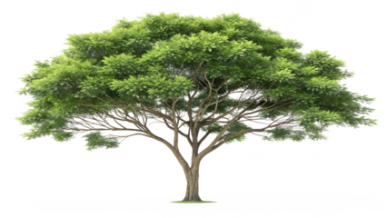 render brush tree isolated on white