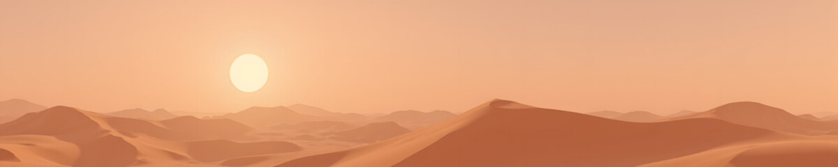 Desert Landscape at Sunset in Warm Tones