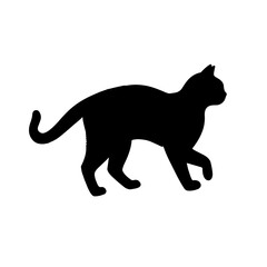 Obraz premium Set of black cat silhouettes.