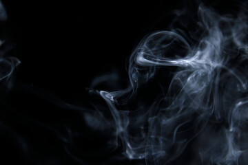 Ethereal White Smoke on a Dark Background Creating Mystical Atmosphere