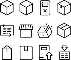Box and Packaging Icon Vector