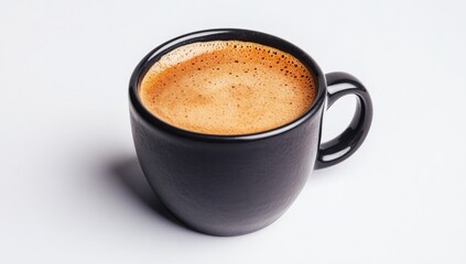 Espresso in black mug