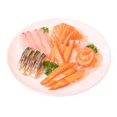 Sashimi feast restaurant food plating culinary art close-up freshness and taste