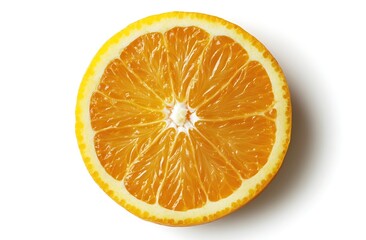 A slice of orange isolated on a white background