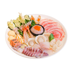 Sushi platter delight japanese restaurant food presentation indoor close-up culinary art