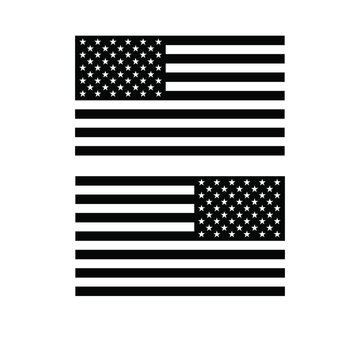 USA Flag Silhouette Vector, American Flag Cut File, USA Flag Clipart, US Flag Silhouette