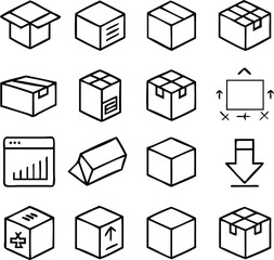 Box and Packaging Icon Vector