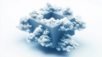 Fototapeta premium Abstract Cube Cloud Structure
