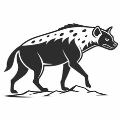 Hyena silhouette icon vector